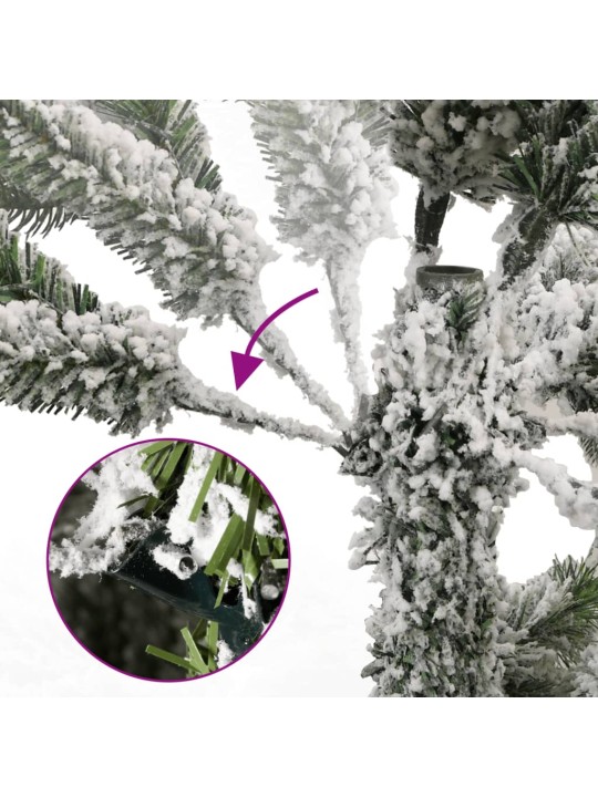 Tekojoulukuusi saranoilla ja lumihuurteella 300 cm
