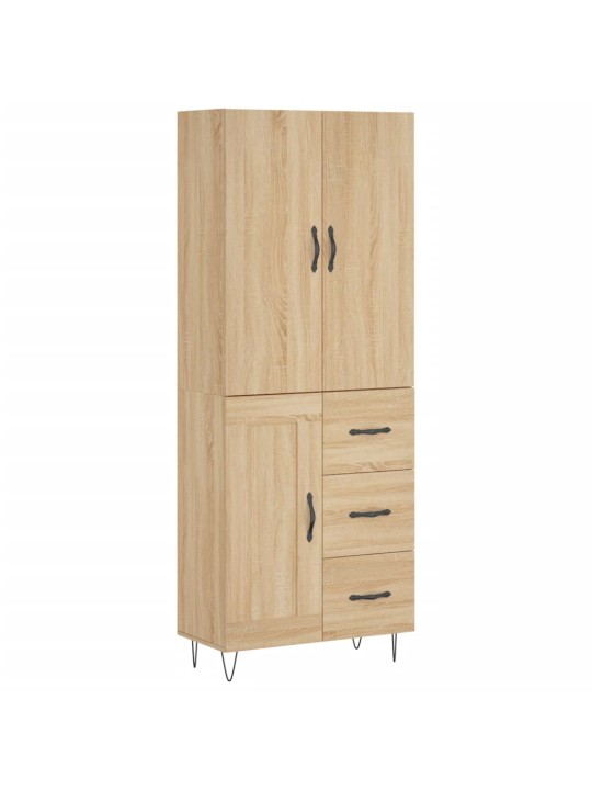 Kaappi sonoma tammi 69,5x34x180 cm tekninen puu