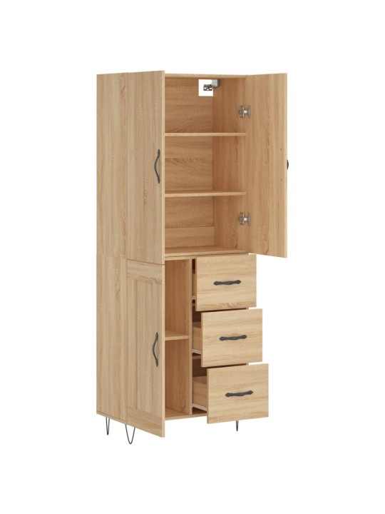 Kaappi sonoma tammi 69,5x34x180 cm tekninen puu