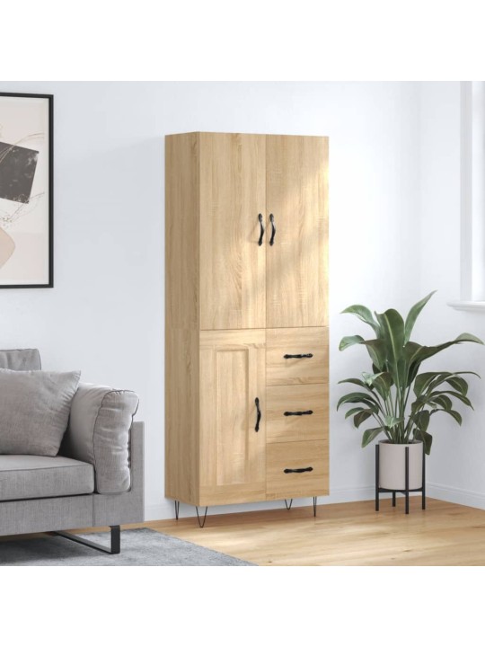 Kaappi sonoma tammi 69,5x34x180 cm tekninen puu