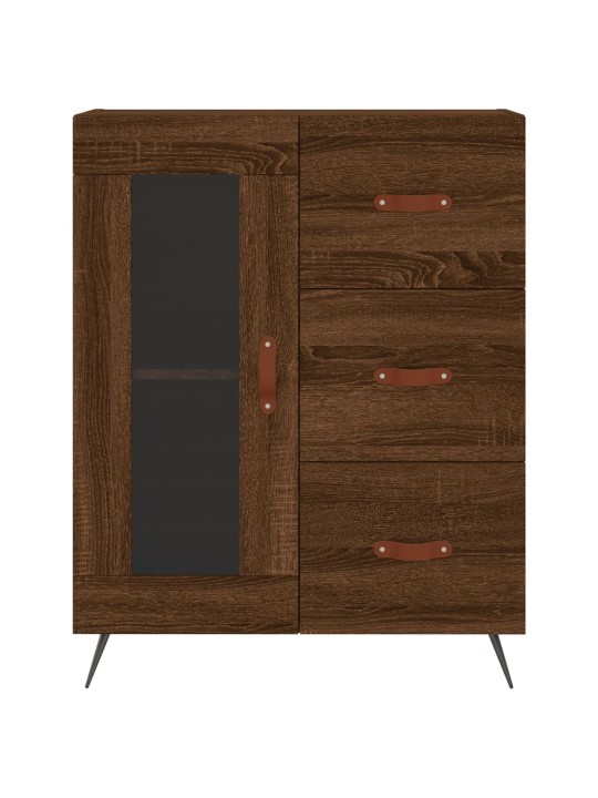 Kaappi ruskea tammi 69,5x34x180 cm tekninen puu