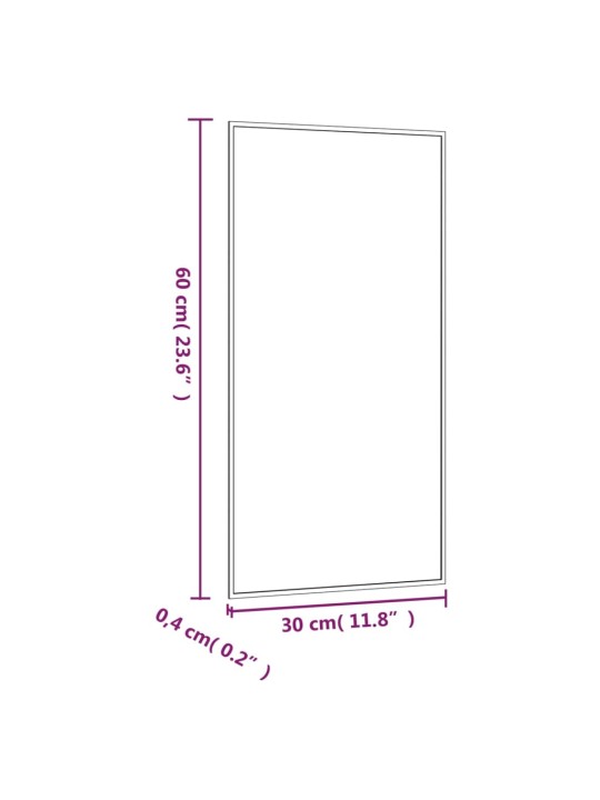 Seinäpeili 30x60 cm lasi suorakulmio