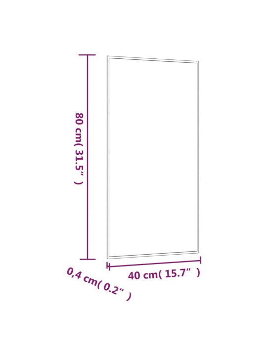 Seinäpeili 40x80 cm lasi suorakulmio