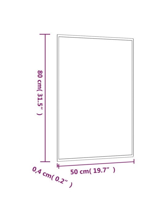 Seinäpeili 50x80 cm lasi suorakulmio