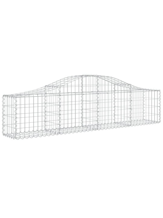 Kaarevat kivikorit 5 kpl 200x30x40/60 cm galvanoitu rauta