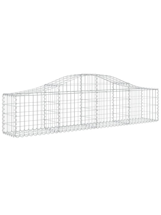 Kaarevat kivikorit 10 kpl 200x30x40/60 cm galvanoitu rauta