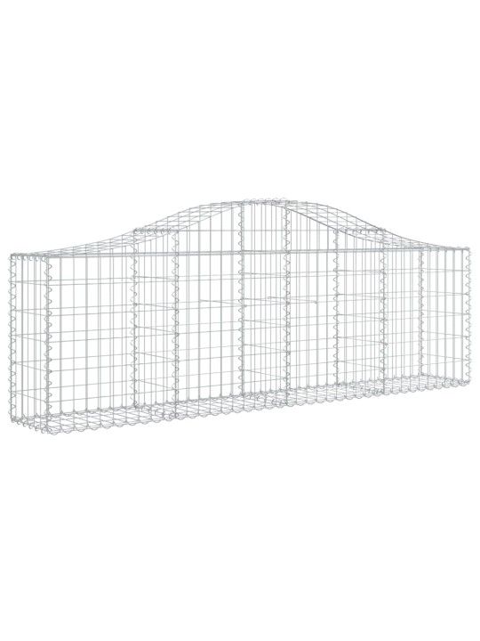 Kaarevat kivikorit 9 kpl 200x30x60/80 cm galvanoitu rauta