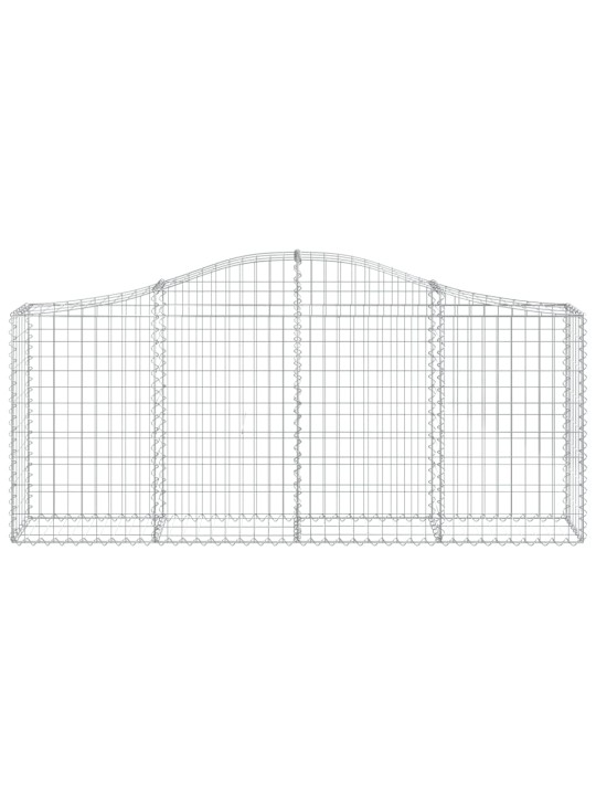 Kaarevat kivikorit 50 kpl 200x30x80/100 cm galvanoitu rauta