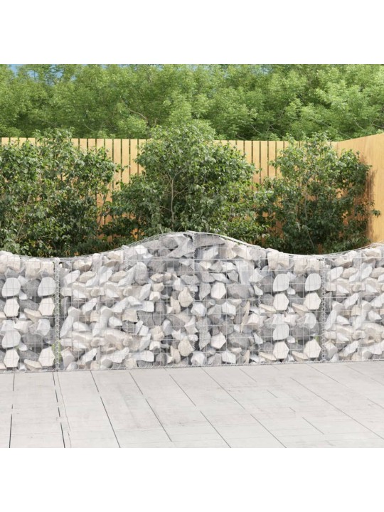 Kaarevat kivikorit 50 kpl 200x30x80/100 cm galvanoitu rauta