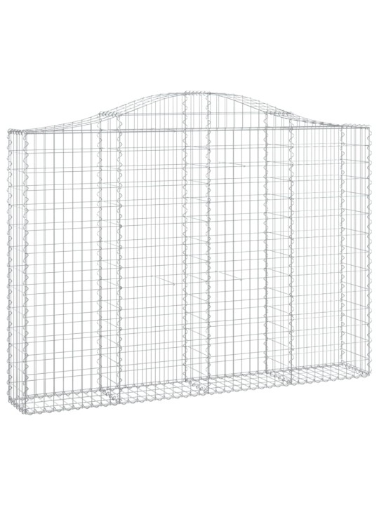 Kaarevat kivikorit 10 kpl 200x30x140/160 cm galvanoitu rauta