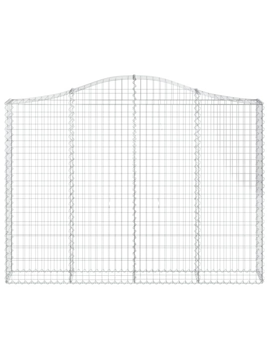 Kaarevat kivikorit 10 kpl 200x30x140/160 cm galvanoitu rauta