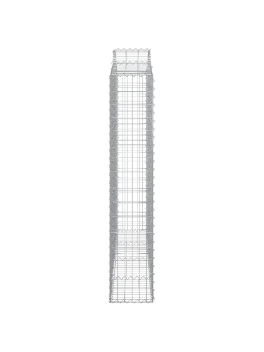 Kaarevat kivikorit 2 kpl 200x30x160/180 cm galvanoitu rauta