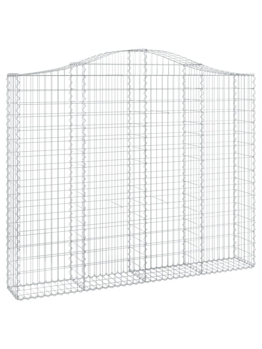 Kaarevat kivikorit 7 kpl 200x30x160/180 cm galvanoitu rauta