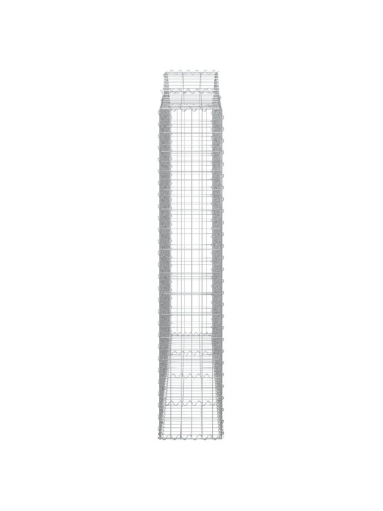 Kaarevat kivikorit 7 kpl 200x30x160/180 cm galvanoitu rauta
