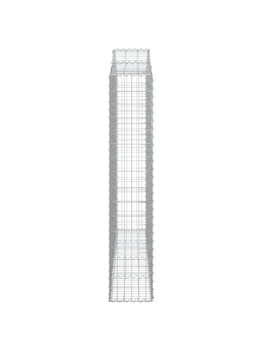 Kaarevat kivikorit 10 kpl 200x30x160/180 cm galvanoitu rauta