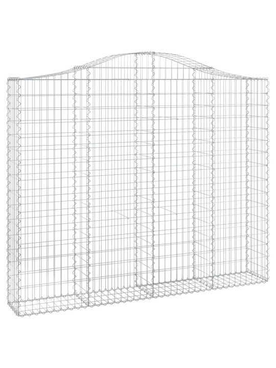 Kaarevat kivikorit 12 kpl 200x30x160/180 cm galvanoitu rauta