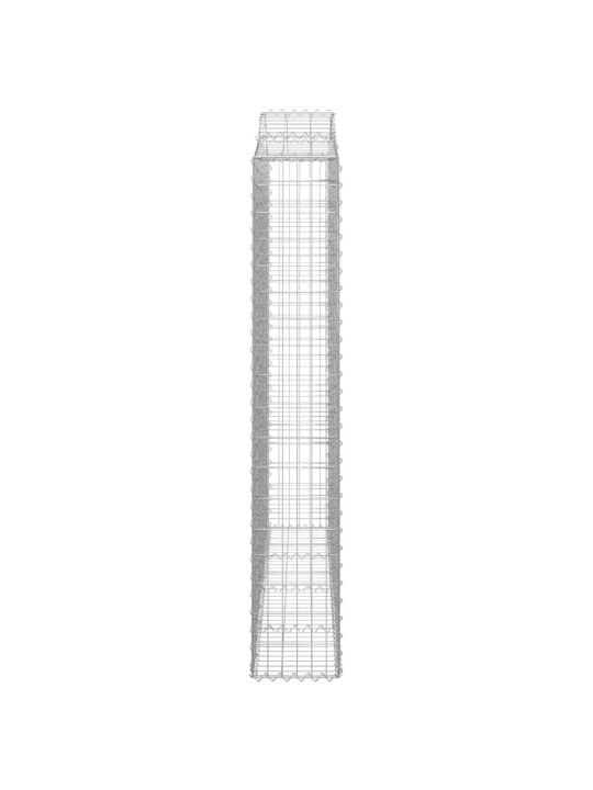 Kaarevat kivikorit 6 kpl 200x30x180/200 cm galvanoitu rauta