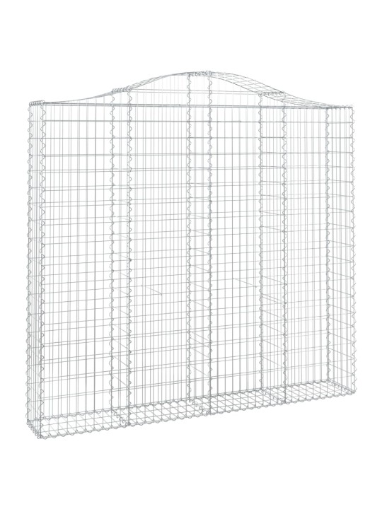 Kaarevat kivikorit 15 kpl 200x30x180/200 cm galvanoitu rauta