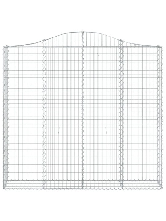 Kaarevat kivikorit 15 kpl 200x30x180/200 cm galvanoitu rauta