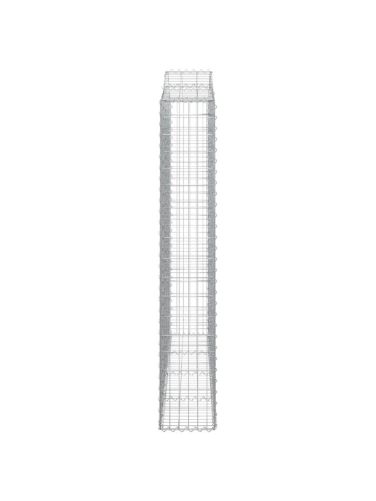 Kaarevat kivikorit 15 kpl 200x30x180/200 cm galvanoitu rauta