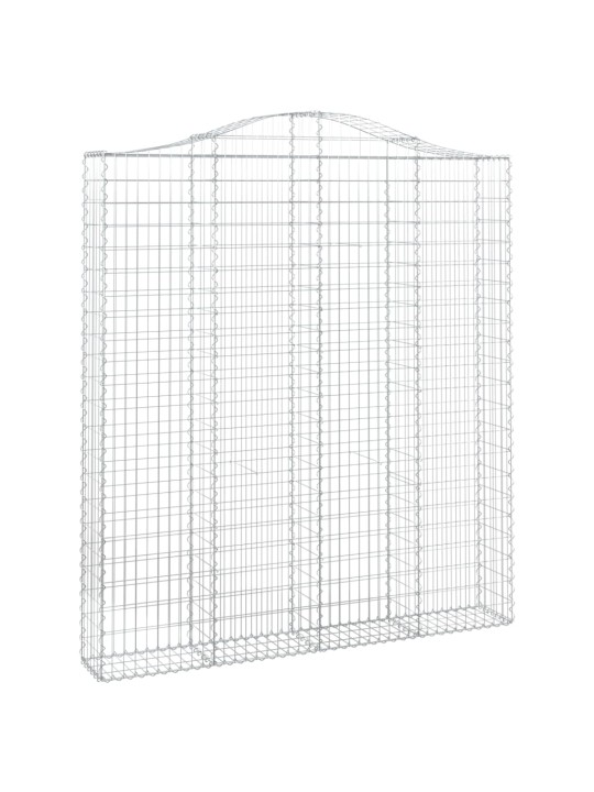 Kaarevat kivikorit 2 kpl 200x30x220/240 cm galvanoitu rauta