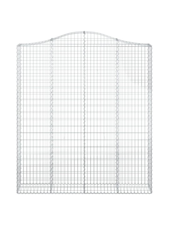 Kaarevat kivikorit 2 kpl 200x30x220/240 cm galvanoitu rauta