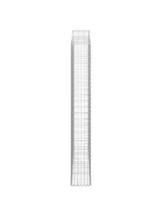 Kaarevat kivikorit 2 kpl 200x30x220/240 cm galvanoitu rauta