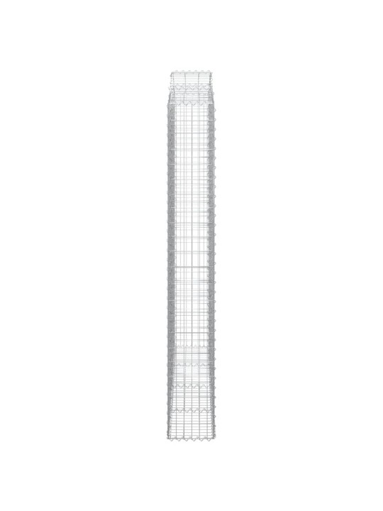Kaarevat kivikorit 3 kpl 200x30x220/240 cm galvanoitu rauta