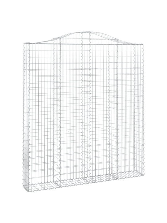 Kaarevat kivikorit 5 kpl 200x30x220/240 cm galvanoitu rauta