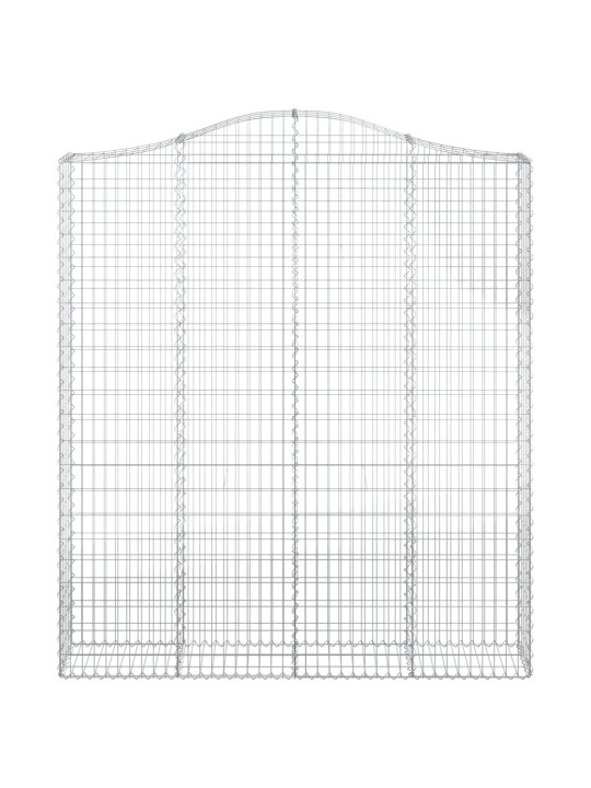 Kaarevat kivikorit 5 kpl 200x30x220/240 cm galvanoitu rauta
