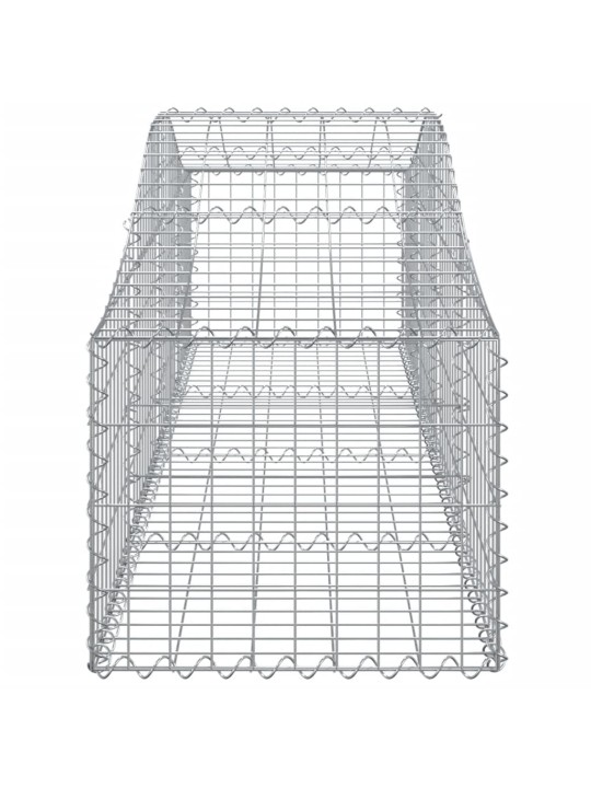 Kaarevat kivikorit 2 kpl 200x50x40/60 cm galvanoitu rauta