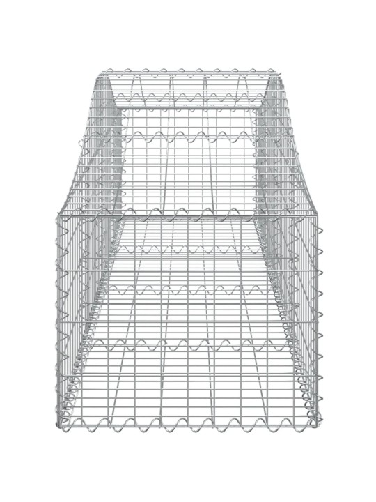 Kaarevat kivikorit 7 kpl 200x50x40/60 cm galvanoitu rauta