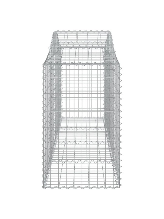 Kaarevat kivikorit 10 kpl 200x50x80/100 cm galvanoitu rauta