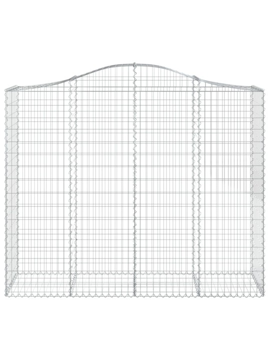 Kaarevat kivikorit 25 kpl 200x50x160/180 cm galvanoitu rauta