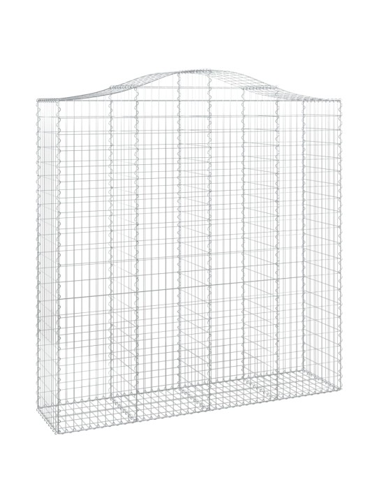 Kaarevat kivikorit 3 kpl 200x50x200/220 cm galvanoitu rauta