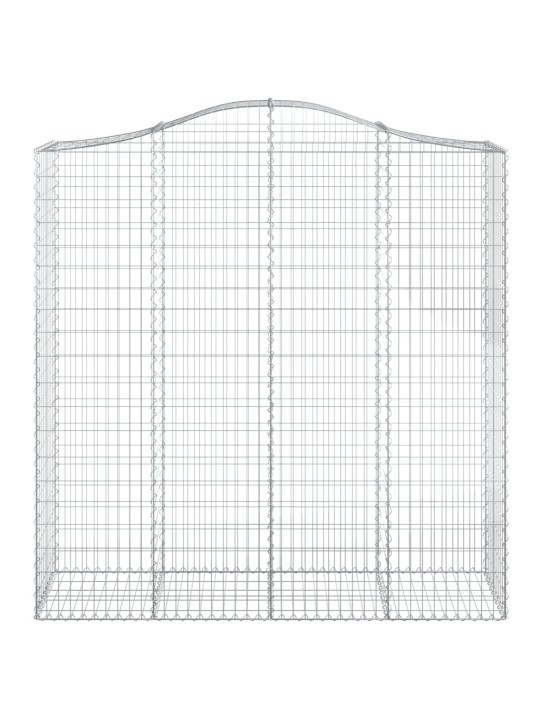 Kaarevat kivikorit 3 kpl 200x50x200/220 cm galvanoitu rauta