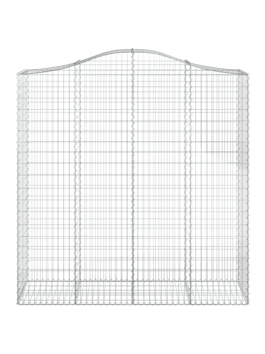 Kaarevat kivikorit 8 kpl 200x50x200/220 cm galvanoitu rauta