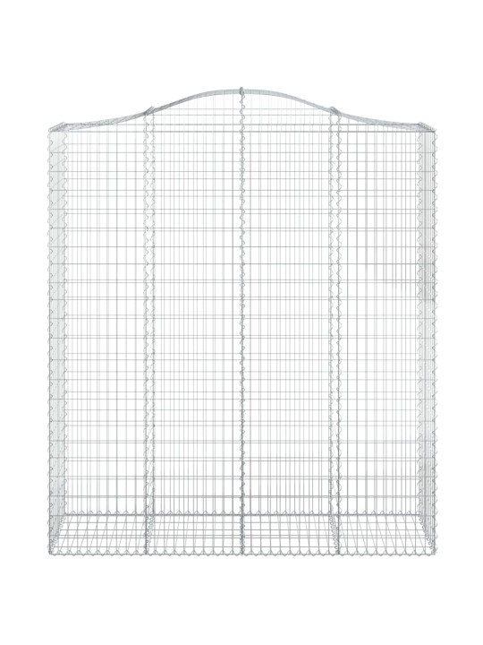 Kaarevat kivikorit 12 kpl 200x50x220/240 cm galvanoitu rauta