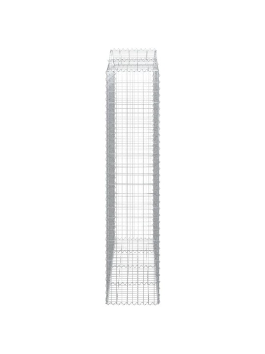 Kaarevat kivikorit 12 kpl 200x50x220/240 cm galvanoitu rauta