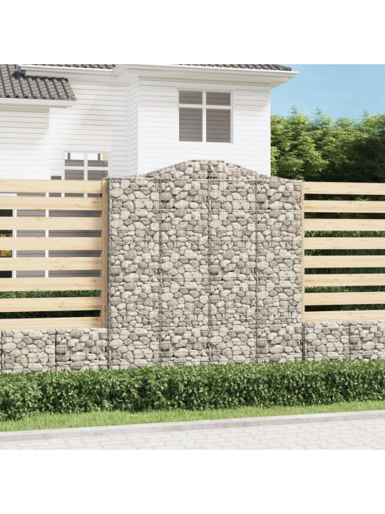 Kaarevat kivikorit 12 kpl 200x50x220/240 cm galvanoitu rauta