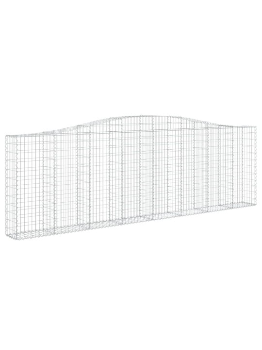 Kaarevat kivikorit 10 kpl 400x30x120/140 cm galvanoitu rauta