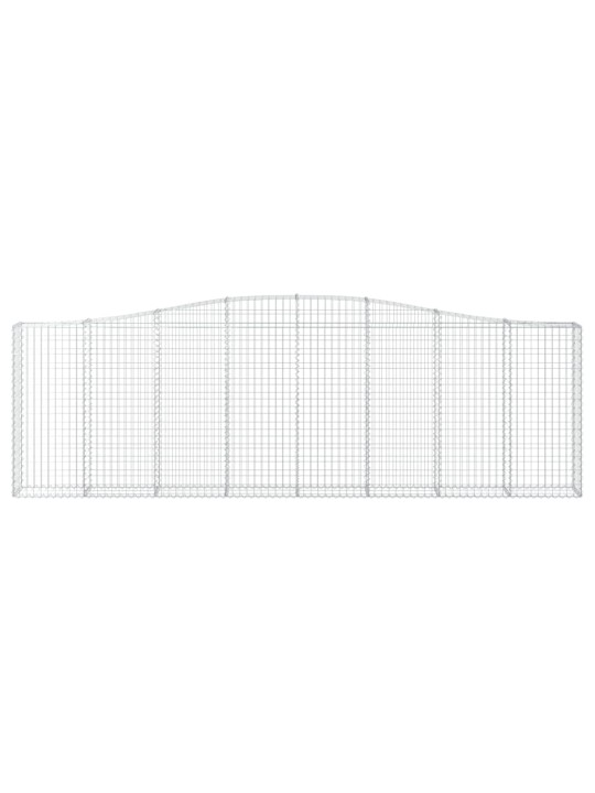 Kaarevat kivikorit 10 kpl 400x30x120/140 cm galvanoitu rauta