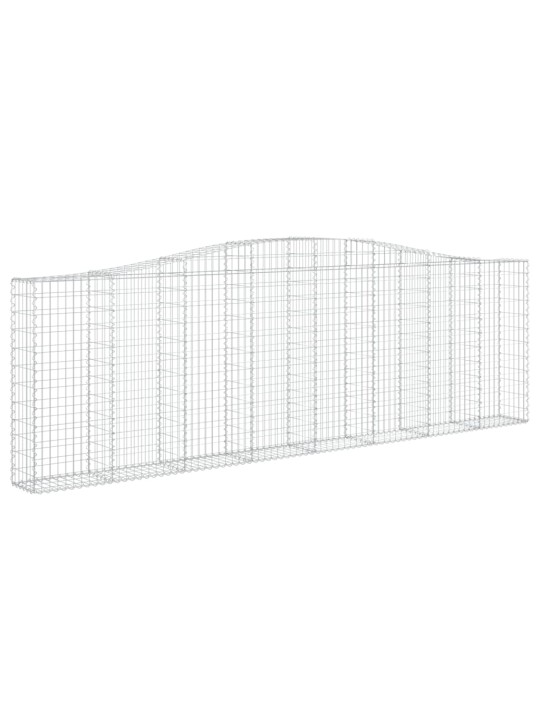 Kaarevat kivikorit 15 kpl 400x30x120/140 cm galvanoitu rauta