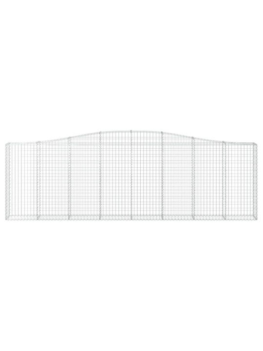Kaarevat kivikorit 15 kpl 400x30x120/140 cm galvanoitu rauta