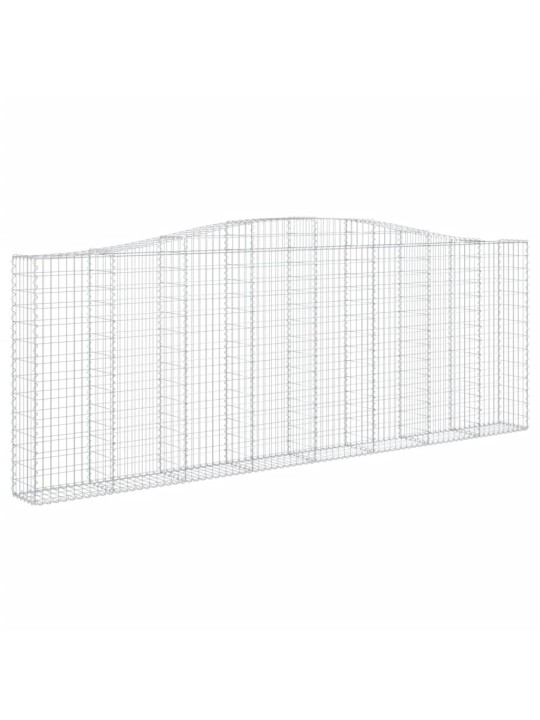 Kaarevat kivikorit 15 kpl 400x30x140/160 cm galvanoitu rauta