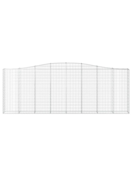 Kaarevat kivikorit 15 kpl 400x30x140/160 cm galvanoitu rauta