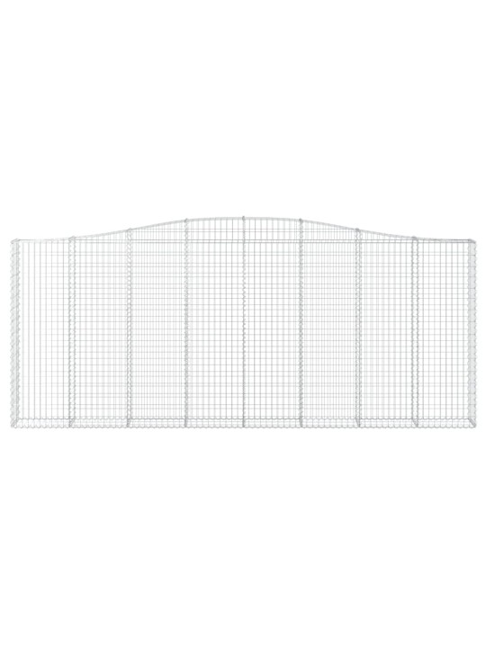 Kaarevat kivikorit 2 kpl 400x30x160/180 cm galvanoitu rauta