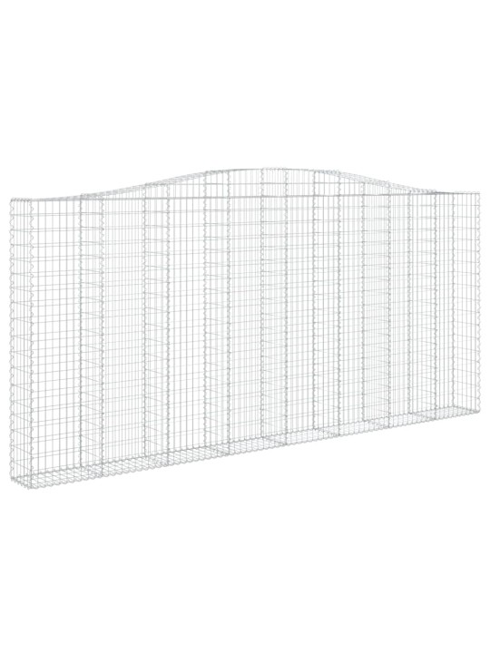 Kaarevat kivikorit 2 kpl 400x30x180/200 cm galvanoitu rauta