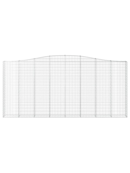 Kaarevat kivikorit 2 kpl 400x30x180/200 cm galvanoitu rauta