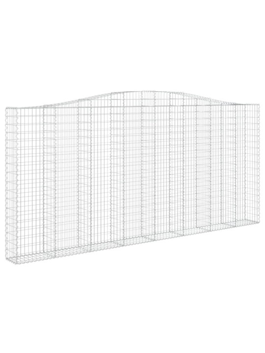 Kaarevat kivikorit 3 kpl 400x30x180/200 cm galvanoitu rauta